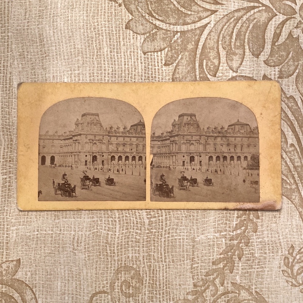 Antique “The Hotel de Ville” Paris Stereoscope Picture Card